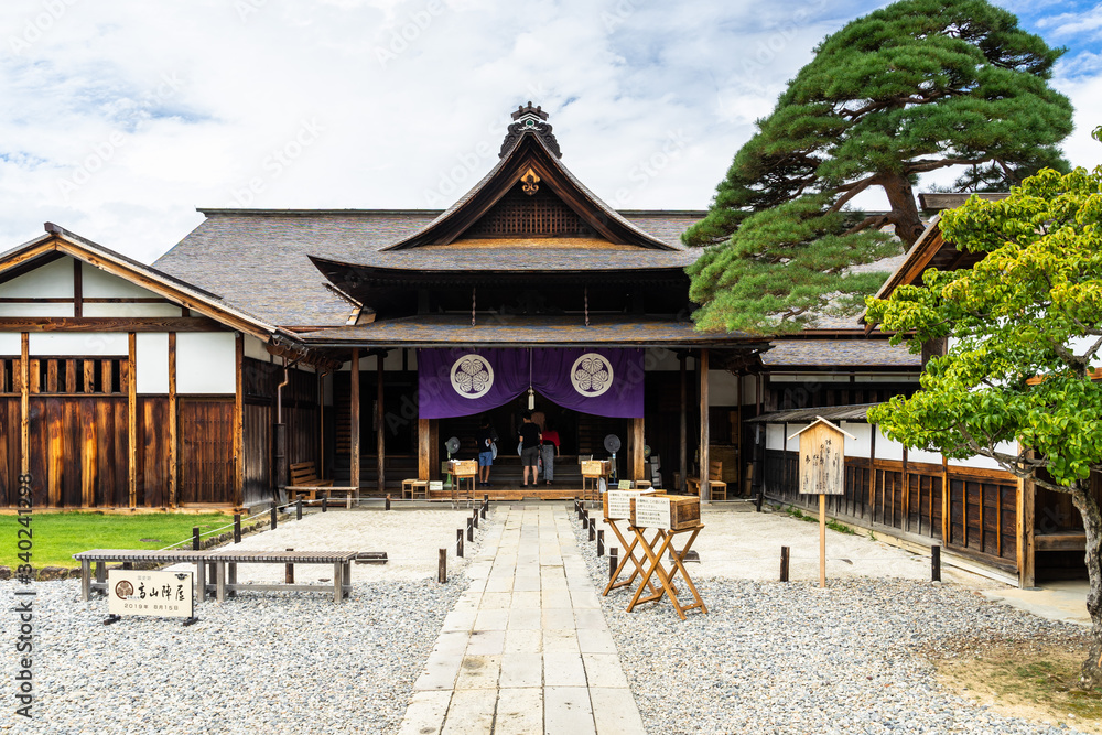 Entrance of Takayama Jinya, former home of the governor of Hida province, is one of the most visited historical building of Takayama, Japan Entrance of Takayama Jinya, former home of the governor of Hida province, is one of the most visited historical building of Takayama, Japan