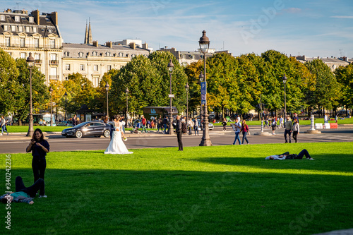 Esplanade des Invalides in Paris, France.