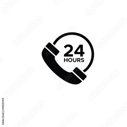 24 hours icon, 24hours icon sign and symbol vector design