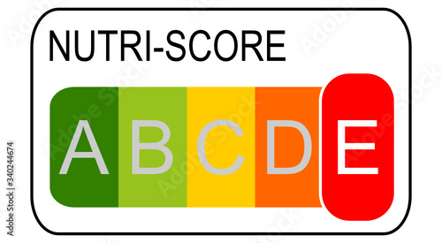 Nutri-Score Label, 5-colour Nutrition Label - illustration