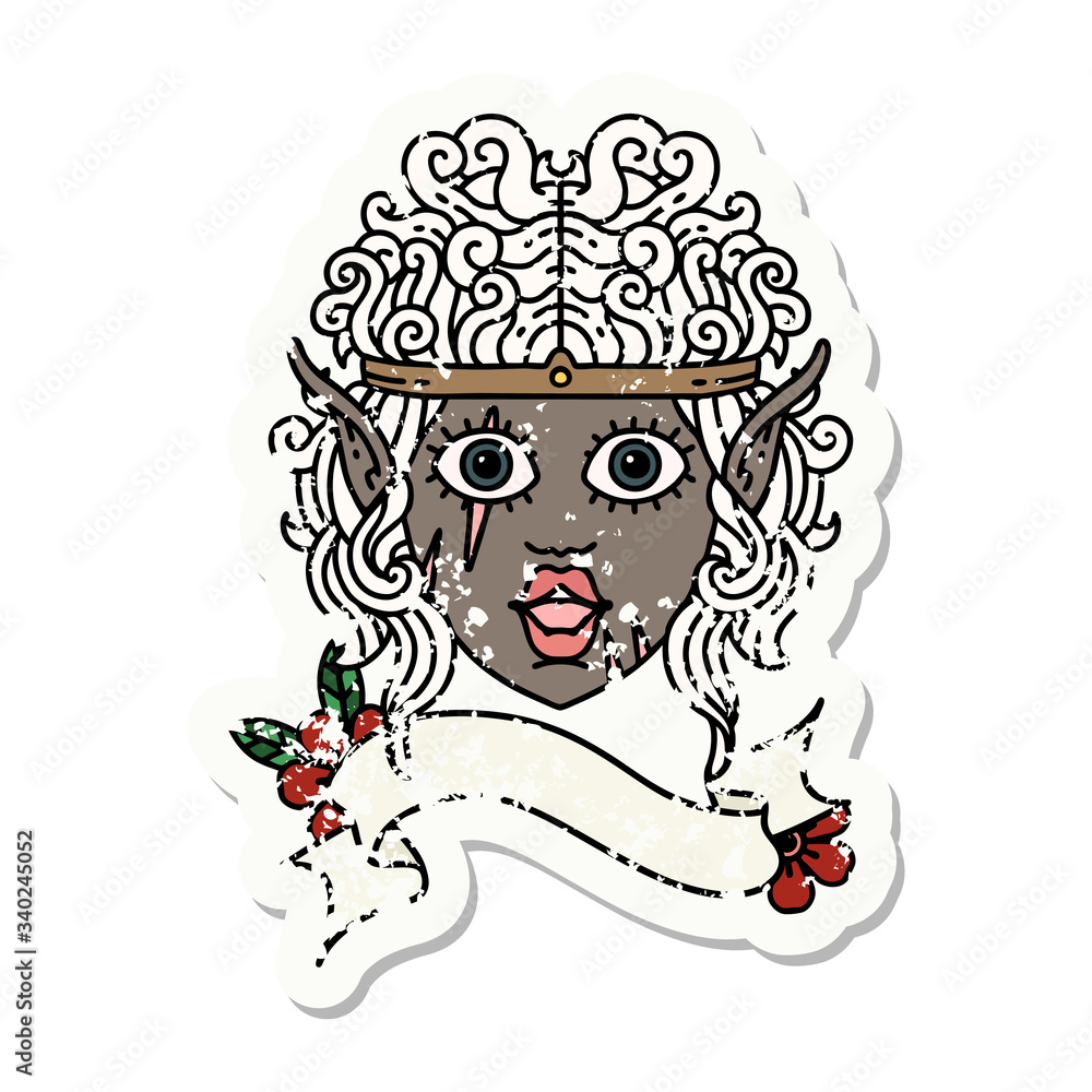 elf barbarian character face illustration elf barbarian character face illustration