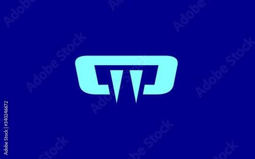 GP or PG and QP or PP Uppercase Letter Initial Logo Design, Vector Template