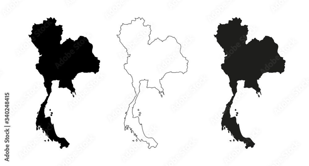 Thailand design vector map 