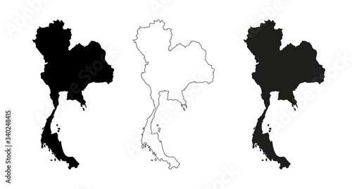 Thailand design vector map 
