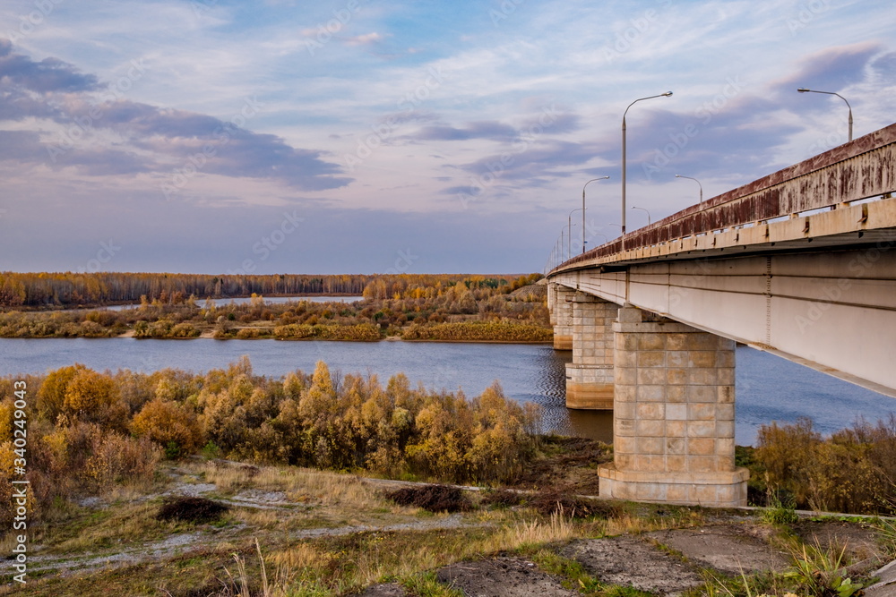 Bridge over the Vetluga river. Autumn 2019.
