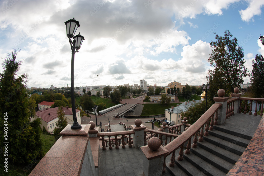 view of the descent from the stairs