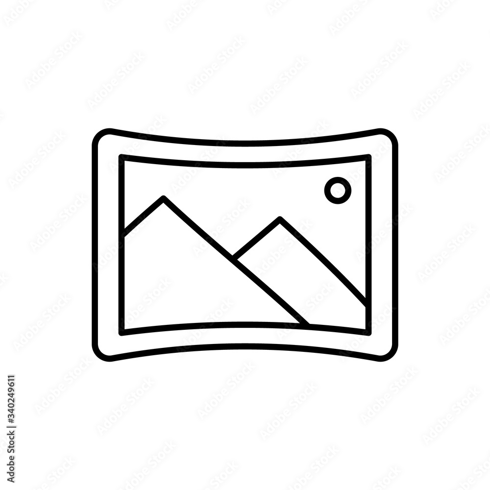 Picture Gallery Icon Logo Vector Illustrattion. Photo Gallery icon design vector template. Trendy Picture Gallery vector icon flat design for website, symbol, logo, icon, sign, app, UI.