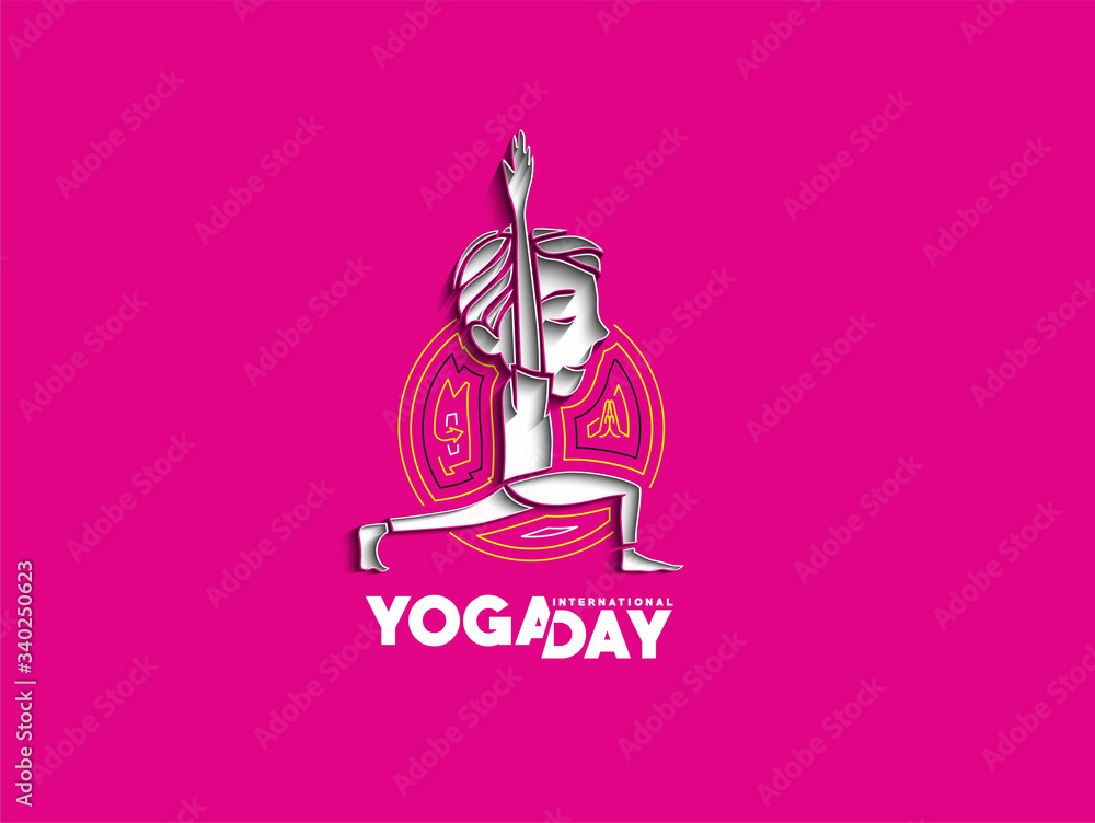 Boy practicing yoga pose, 21st june international yoga day, vector Boy practicing yoga pose, 21st june international yoga day, vector