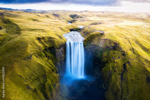 Obraz na płótnie Islandia z lotu ptaka w salonie