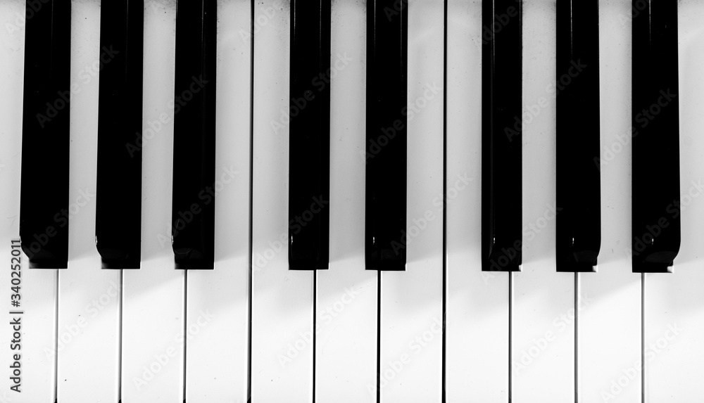 Black and white piano keys. Black and white piano keys.