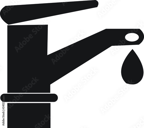 Water tap icon isolated on white background