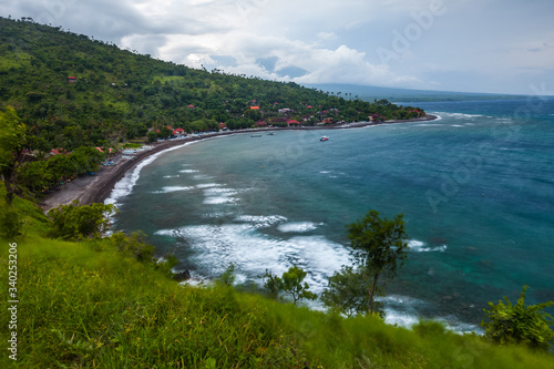 Stormy coast in Amed village in Bali, Indonesia