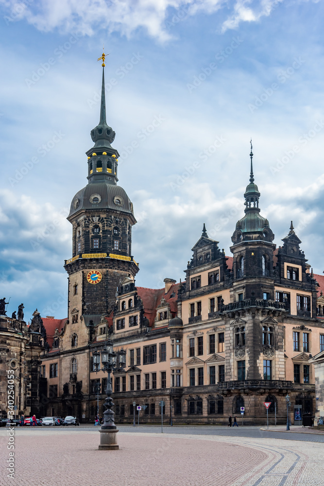 Dresden Castle on Theaterplatz square, Germany