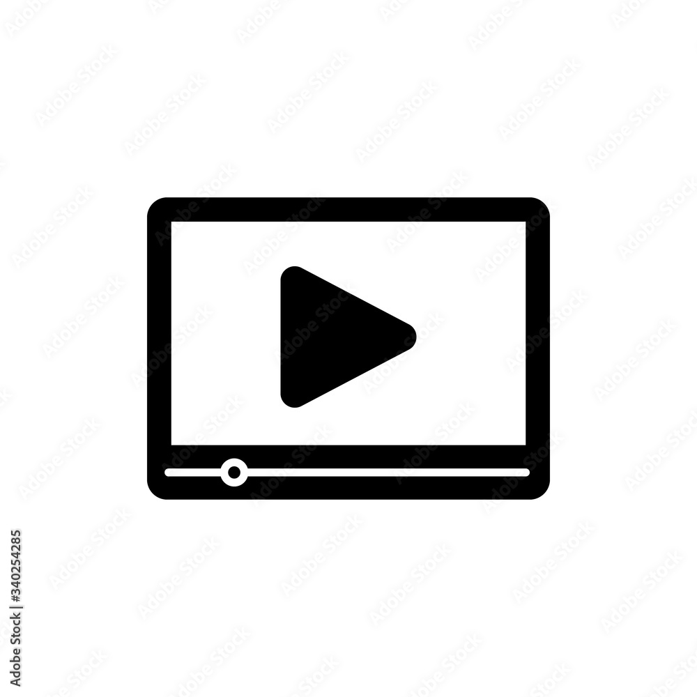 Video Icon Logo Vector Illustration. Video player icon design vector template. Trendy Video vector icon flat design for website, symbol, logo, icon, sign, app, UI. Video Icon Logo Vector Illustration. Video player icon design vector template. Trendy Video vector icon flat design for website, symbol, logo, icon, sign, app, UI.