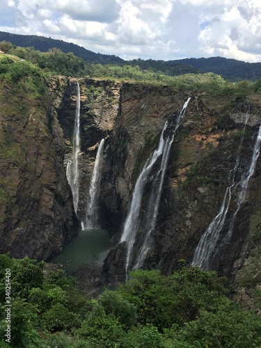 waterfall in the mountains