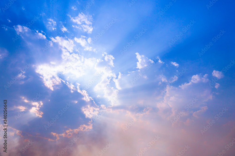 Bright sky with colorful clouds in rainy season,Clouds before raining storm in the sky with vintage color tone for background Bright sky with colorful clouds in rainy season,Clouds before raining storm in the sky with vintage color tone for background