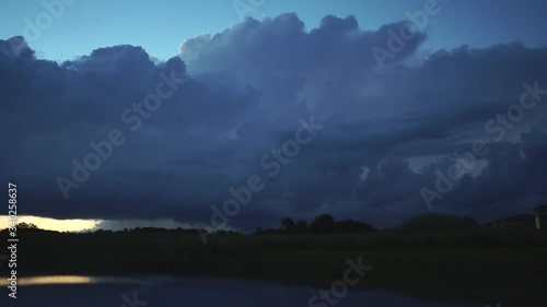 Wallpaper Mural HD slow-motion footage of thunderstorm clouds in the evening countryside Torontodigital.ca