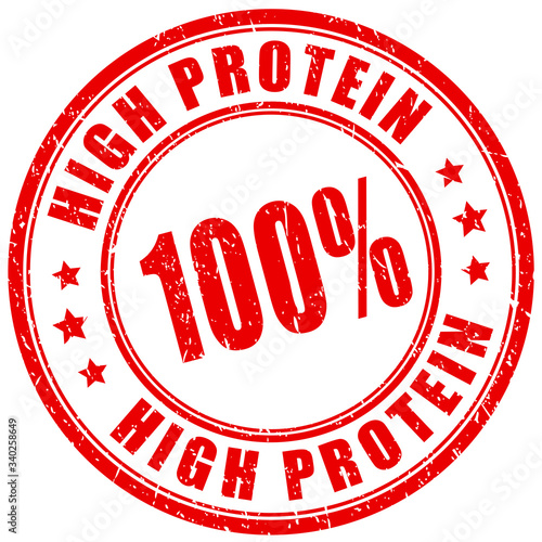 High protein food vector stamp