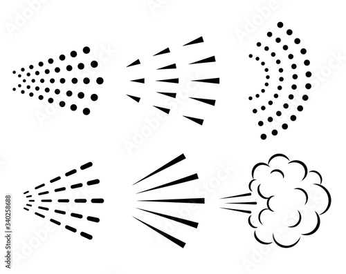 Spray vector icon collection