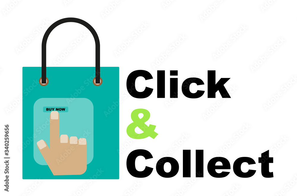 Click and collect concept vector Click and collect concept vector