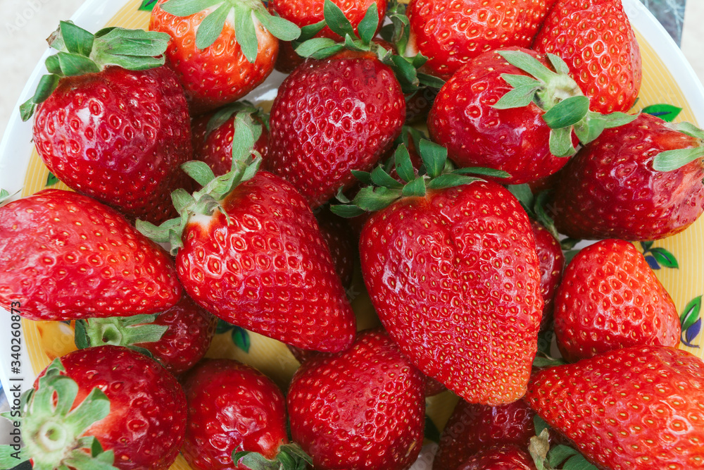 Heap of juicy strawberries Heap of juicy strawberries