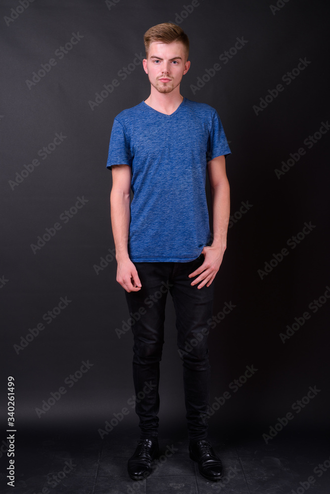 Portrait of young handsome blond bearded man Portrait of young handsome blond bearded man