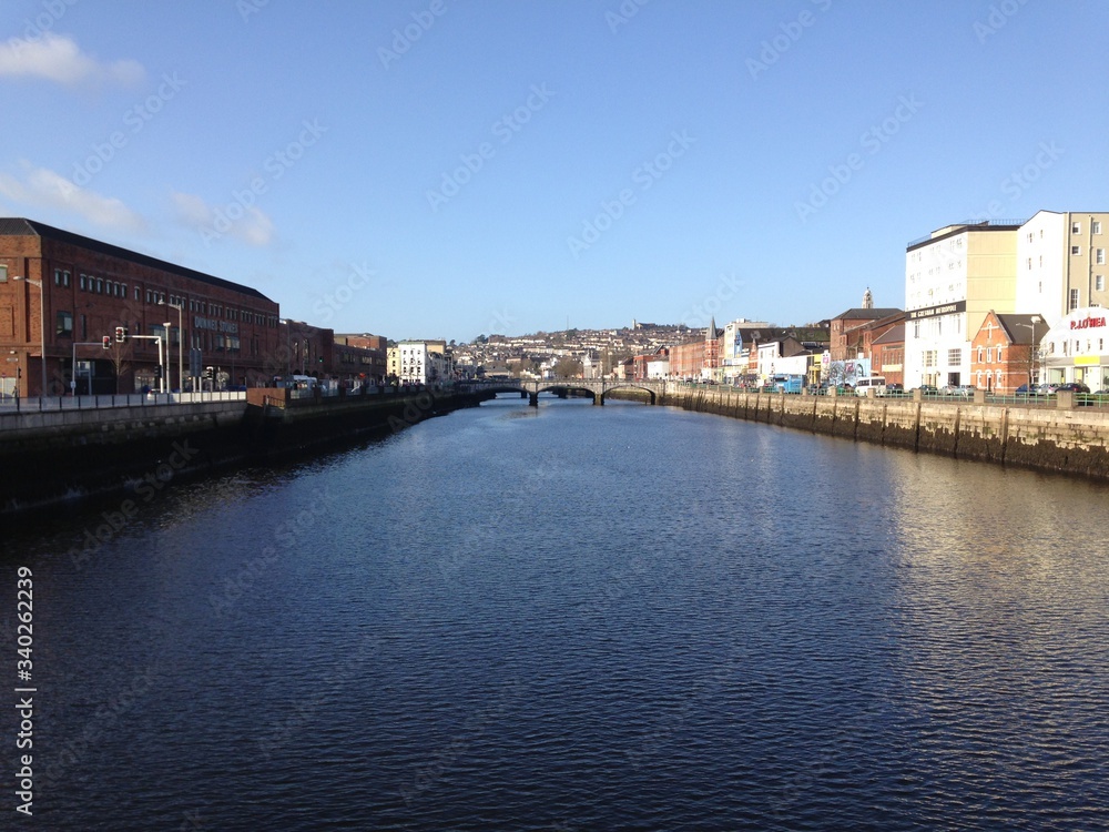 Irlande, Cork, vue du fleuve (Lee)