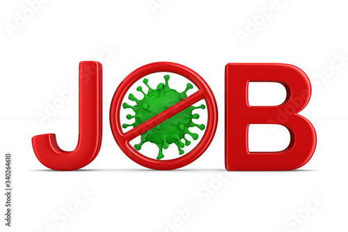 distance job on white backg...
