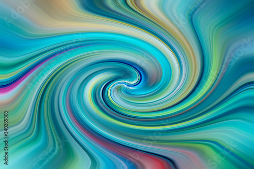 Abstract colorful background with blue spirals