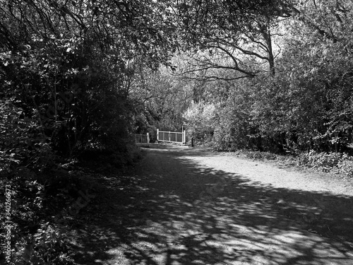 VERY OLD RAILWAY CROSSING IN BLACK AND WHITE © Laurence