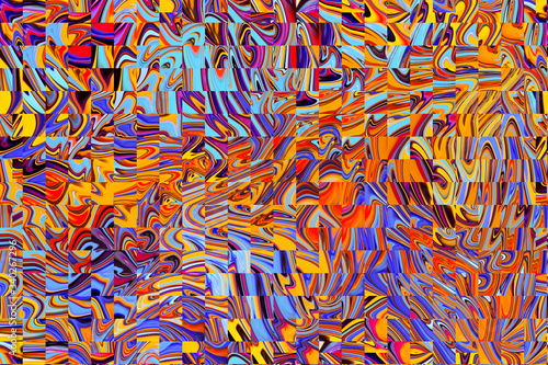 Colorful abstract background illustration of random multicolored squares