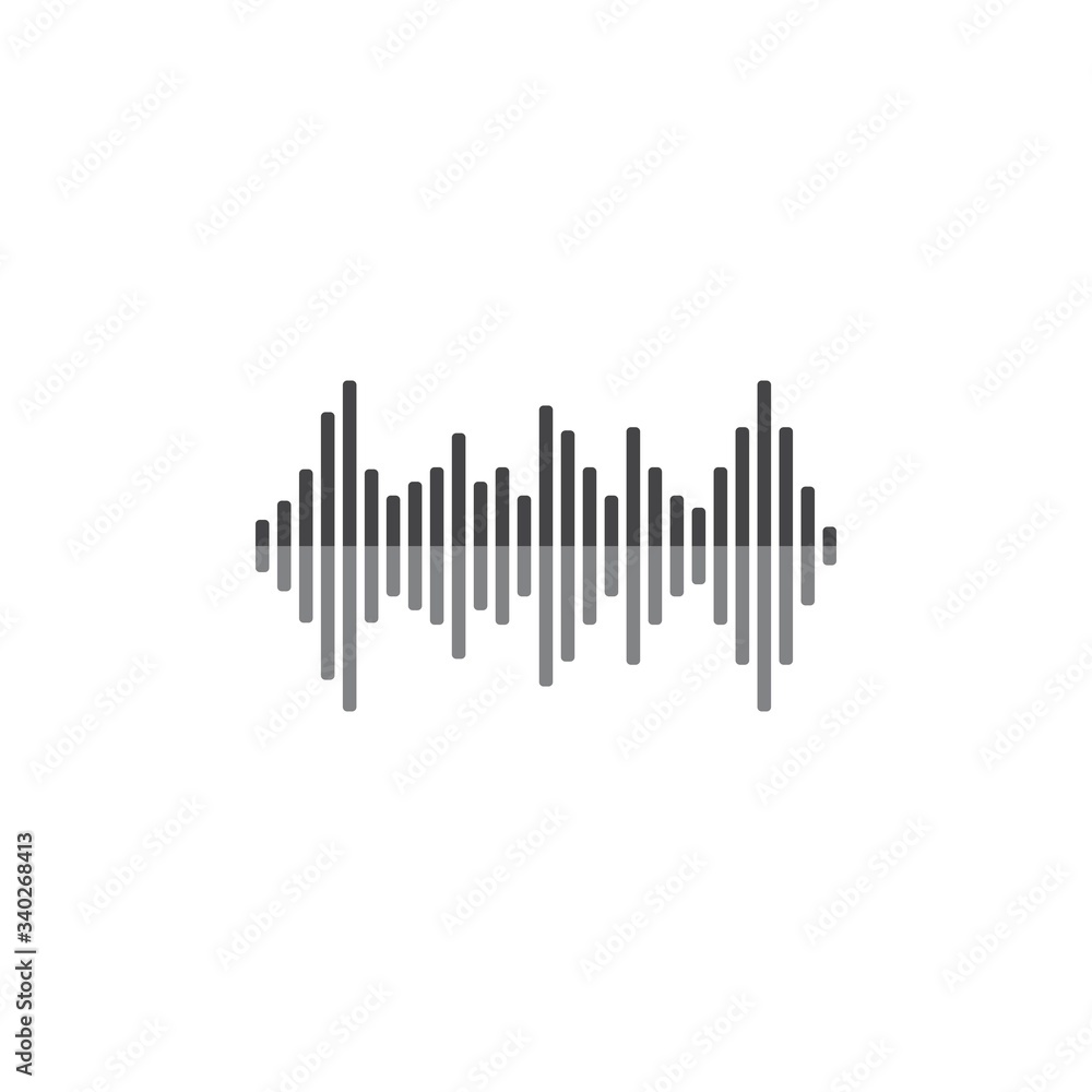 Sound waves vector illustration Sound waves vector illustration