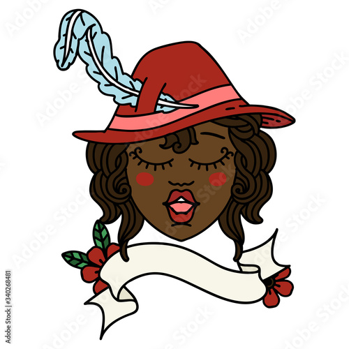 human bard character face illustration