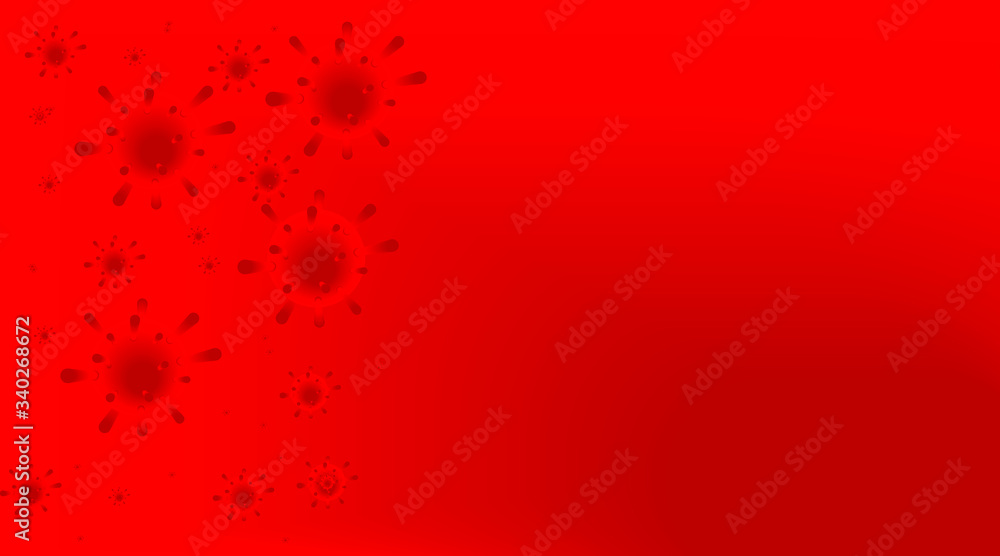 Coronavirus red vector abstract background 