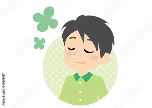 男性の表情　おだやか