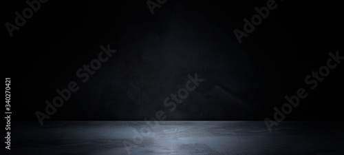 Room black floor is made of dark plaster for interior decoration .used as background studio wall for display your products.