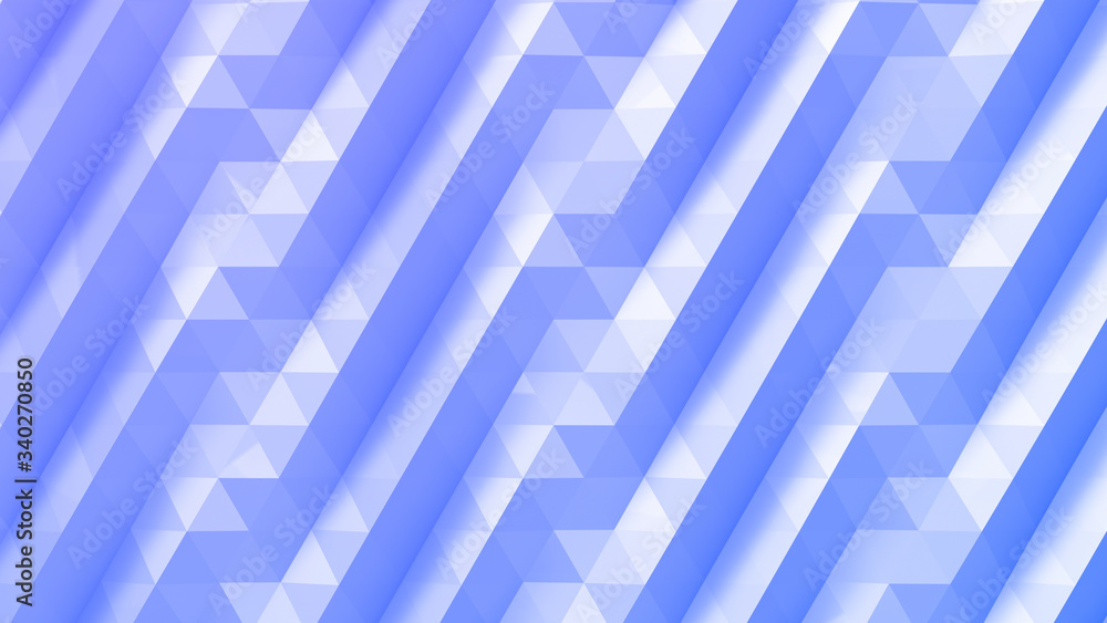 Fototapeta premium Geometric Polygon Wall abstract mesh structure 3D illustration background.