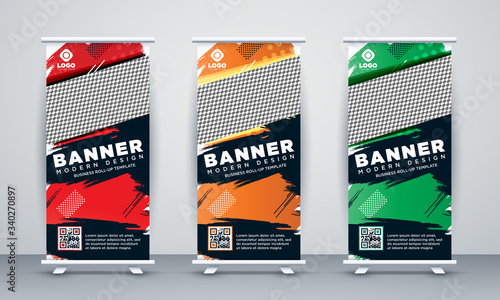 set of modern roll up banner template, print, vector template, stand, roll up, template, abstract, annual, cover, corporate, banner, roll up banner