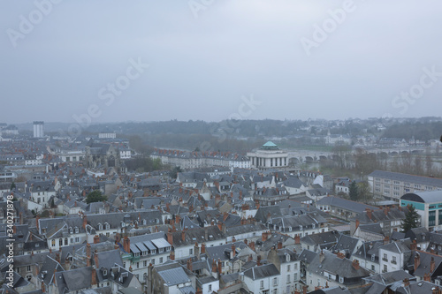 Elevated view of the city of Tours, France. © julianelliott