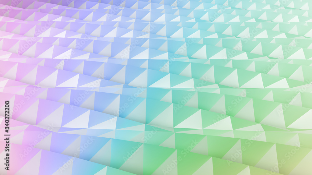 Obraz premium Geometric Polygon Wall abstract mesh structure 3D illustration background.