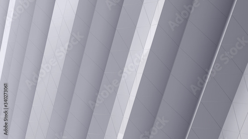 Geometric Polygon Wall abstract mesh structure 3D illustration background.