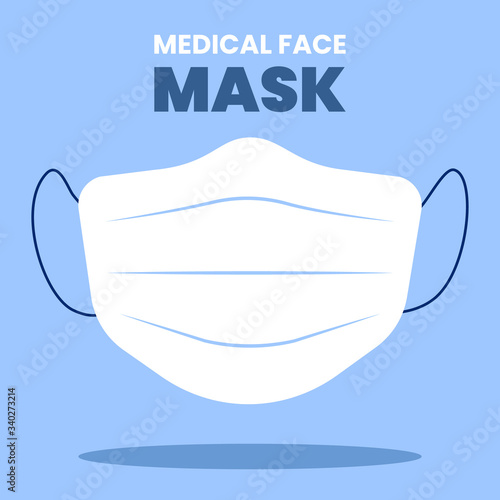 Medical face mask. Vector illustration.