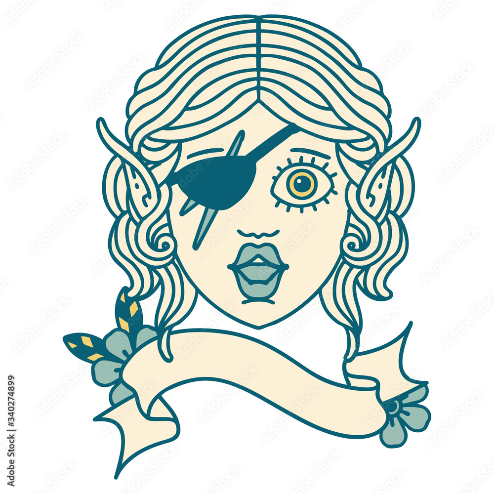 elf rogue character face illustration elf rogue character face illustration