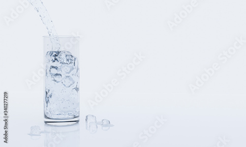Pouring water from bottle i...