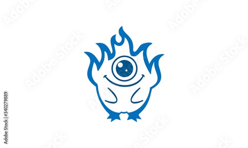 logo design with icon plankton