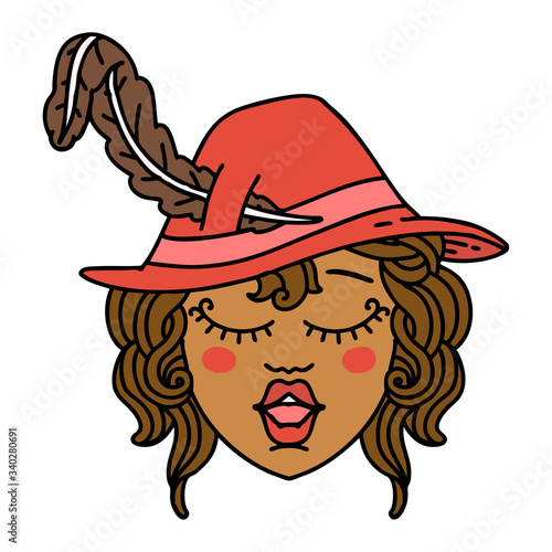 human bard character illustration