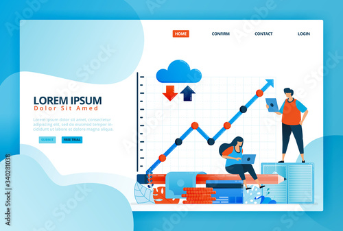 Cartoon illustration for education financing chart. Expensive fees in student studies. High cost for scholarship programs and self-development. Vector design for landing page, web, mobile apps, poster