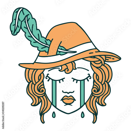 crying human bard illustration