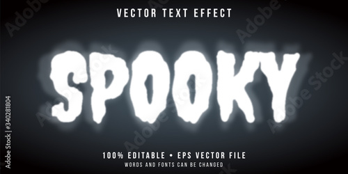 Editable text effect - spooky ghost style