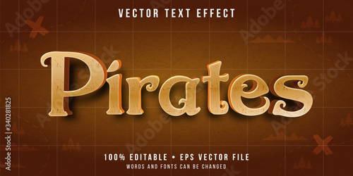 Editable text effect - pirates style